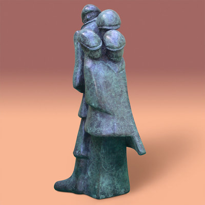 Bronze sculpture - Chattering breezes