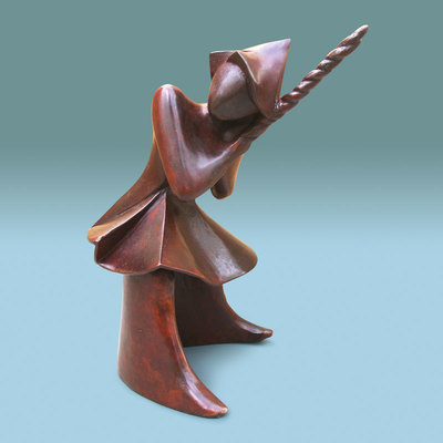 Bronze sculpture - Girl on a swing